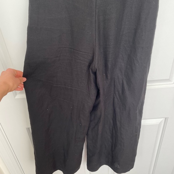 No. 6 Black Miriam V Neck Short sleeve Linen Jumpsuit - Picture 9 of 10